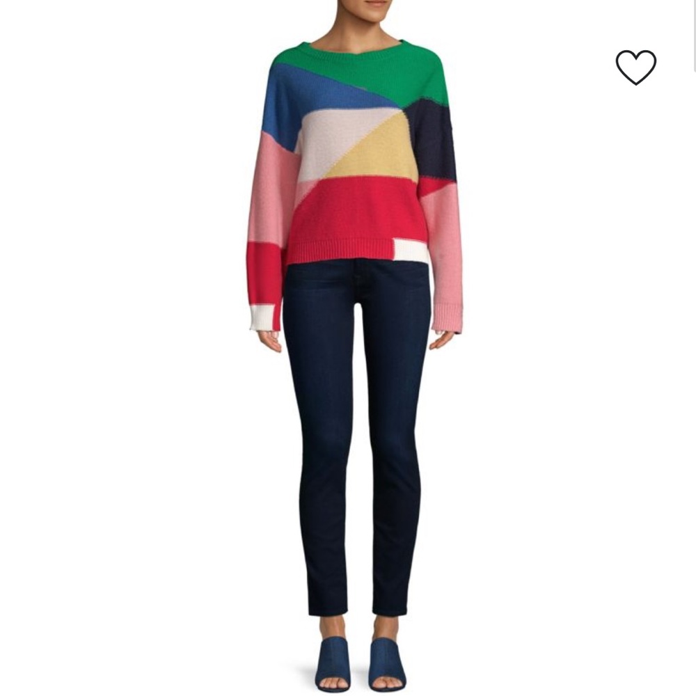 Joie Megu Cashmere & Wool Colorblock Sweater